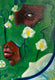 Original art for sale at UGallery.com | Green Orchid by Asha Hanna | $475 | acrylic painting | 17.5' h x 11.5' w | thumbnail 1
