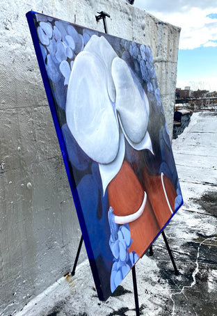 Original art for sale at UGallery.com | The Blues by Asha Hanna | $4,600 | acrylic painting | 48' h x 48' w | photo 2