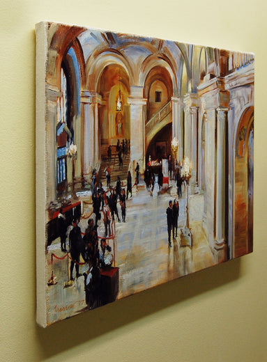 Astor Hall New York Public Library by Onelio Marrero |  Side View of Artwork 