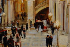 Original art for sale at UGallery.com | Astor Hall New York Public Library by Onelio Marrero | $825 | oil painting | 14' h x 18' w | thumbnail 4
