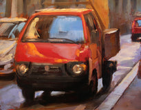 Original art for sale at UGallery.com | A Street in Florence by Jonelle Summerfield | $525 | oil painting | 8' h x 10' w | thumbnail 3