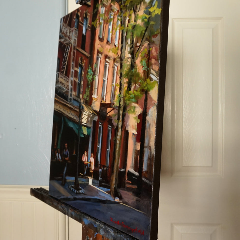 A Street in Greenwich Village by Jonelle Summerfield |  Closeup View of Artwork 