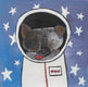 Original art for sale at UGallery.com | Astro Dog 1 by Andrea Doss | $375 | acrylic painting | 12' h x 12' w | thumbnail 1