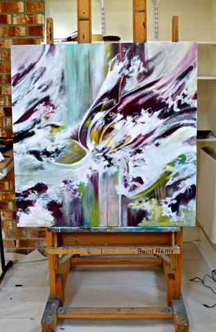 Original art for sale at UGallery.com | Aurora by DL Watson | $3,075 | acrylic painting | 36' h x 36' w | photo 3