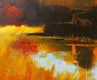 Original art for sale at UGallery.com | Autumn Marsh by Nancy Merkle | $750 | acrylic painting | 24' h x 18' w | thumbnail 4