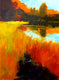Original art for sale at UGallery.com | Autumn Marsh by Nancy Merkle | $750 | acrylic painting | 24' h x 18' w | thumbnail 1