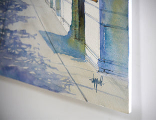 A Walk with a Friend by Judy Mudd |  Side View of Artwork 