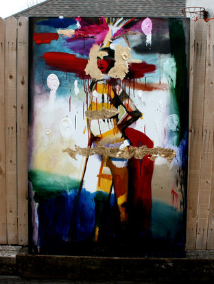 Original art for sale at UGallery.com | A Young King by Scott Dykema | $8,075 | mixed media artwork | 72' h x 48' w | photo 4