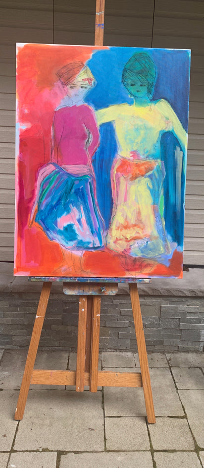 Balancing Act by Robin Okun |  Side View of Artwork 