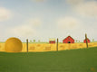 Original art for sale at UGallery.com | Bales in a Summer Field by Sharon France | $625 | acrylic painting | 12' h x 12' w | thumbnail 4