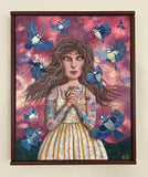 Original art for sale at UGallery.com | A Flutter of Wings by Johansen Newman | $2,900 | acrylic painting | 21' h x 17' w | thumbnail 3