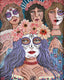 Original art for sale at UGallery.com | Day of the Dead by Johansen Newman | $2,975 | acrylic painting | 27' h x 23.5' w | thumbnail 1