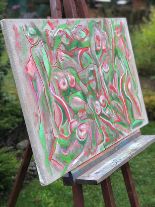 Erotic Nights in Bloom by Barbara "Barbsie" Safronova |  Side View of Artwork 