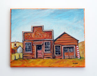 Original art for sale at UGallery.com | Old Bodie Bar and Barbershop by Doug Cosbie | $250 | oil painting | 8' h x 10' w | photo 3