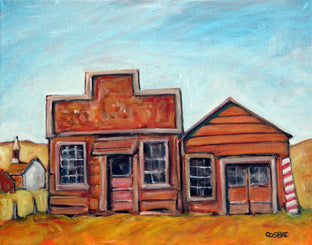 Original art for sale at UGallery.com | Old Bodie Bar and Barbershop by Doug Cosbie | $250 | oil painting | 8' h x 10' w | photo 1