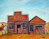 Original art for sale at UGallery.com | Old Bodie Bar and Barbershop by Doug Cosbie | $250 | oil painting | 8' h x 10' w | thumbnail 1