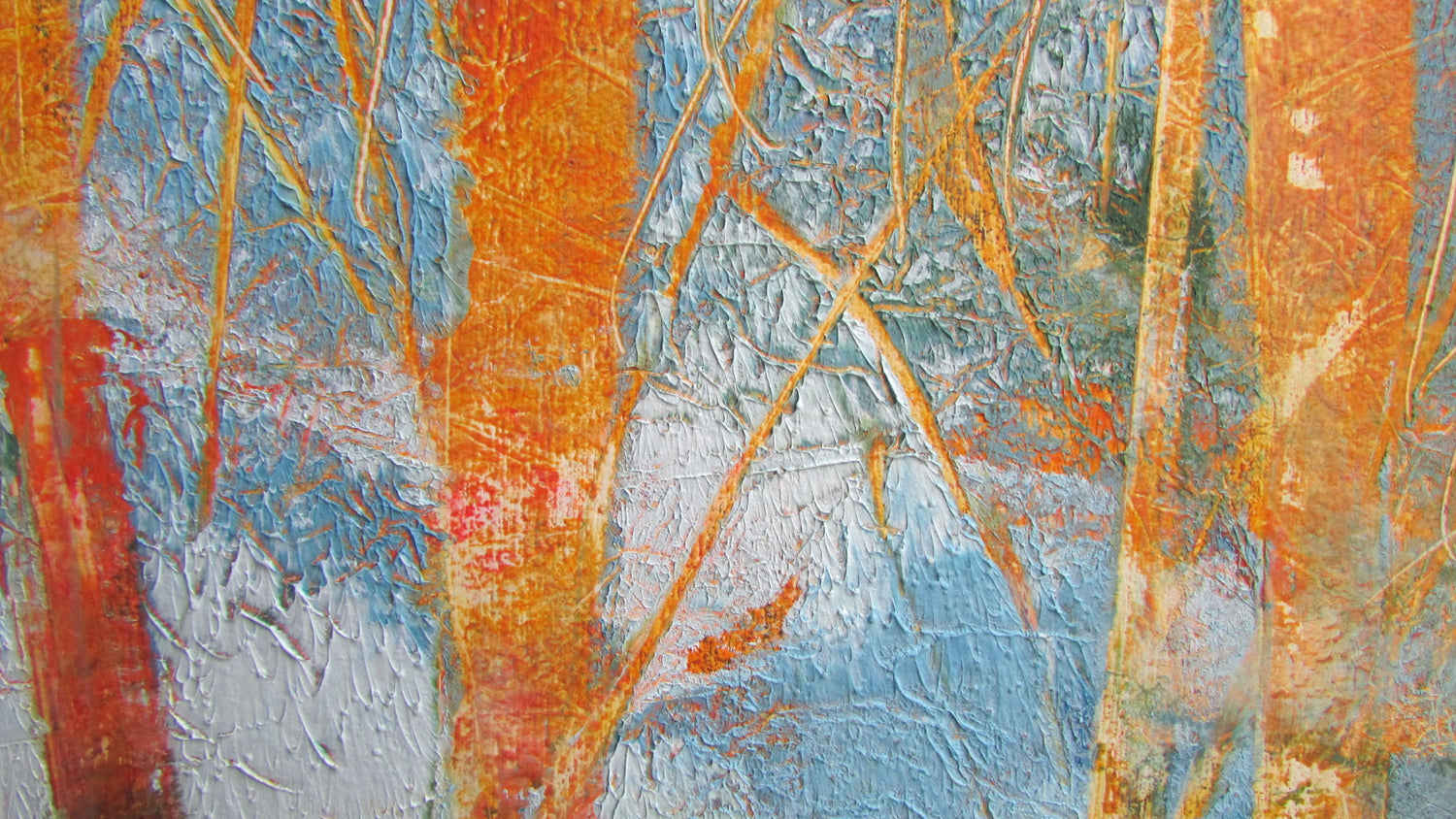 Bare Trees 1 by Valerie Berkely |  Closeup View of Artwork 