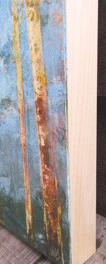 Bare Trees 1 by Valerie Berkely |  Side View of Artwork 