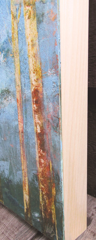 Bare Trees 1 by Valerie Berkely |  Side View of Artwork 