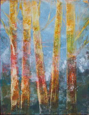 Original art for sale at UGallery.com | Bare Trees 2 by Valerie Berkely | $325 | oil painting | 14' h x 11' w | photo 1