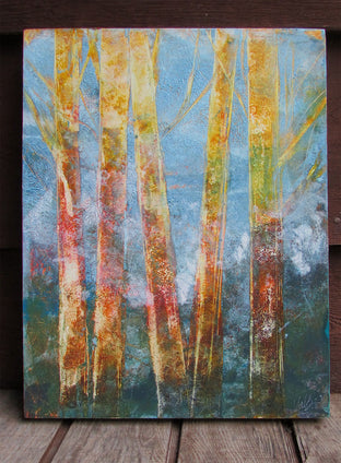 Original art for sale at UGallery.com | Bare Trees 2 by Valerie Berkely | $325 | oil painting | 14' h x 11' w | photo 3