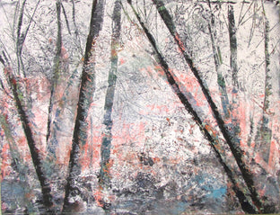 Original art for sale at UGallery.com | Bare Trees #5 by Valerie Berkely | $325 | oil painting | 11' h x 14' w | photo 1
