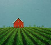 Original art for sale at UGallery.com | Among the Field Rows by Sharon France | $575 | acrylic painting | 12' h x 12' w | thumbnail 3