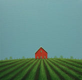 Original art for sale at UGallery.com | Among the Field Rows by Sharon France | $575 | acrylic painting | 12' h x 12' w | thumbnail 1