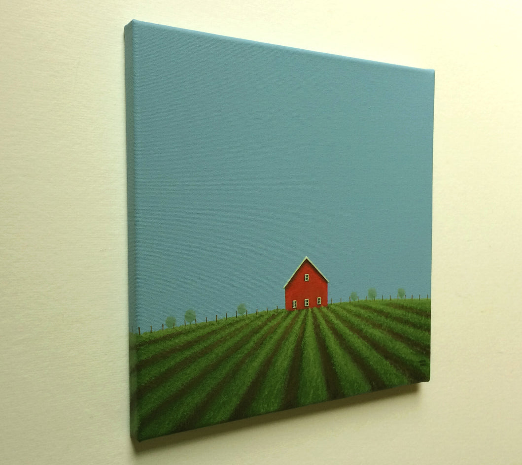 Among the Field Rows by Sharon France |  Side View of Artwork 