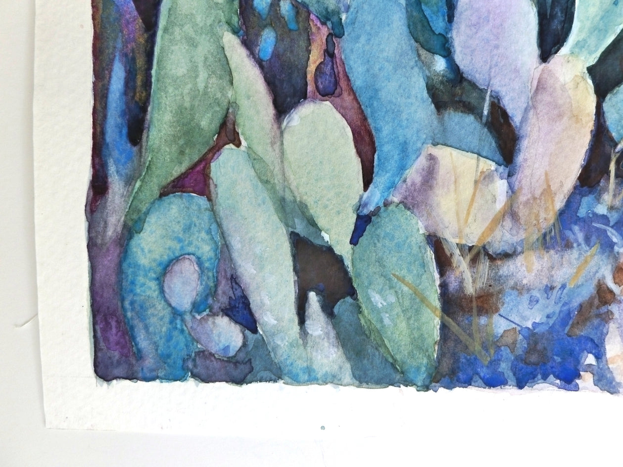 Beavertail Trail Again by Catherine McCargar |  Side View of Artwork 