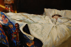 Original art for sale at UGallery.com | Bed and Breakfast by Onelio Marrero | $1,625 | oil painting | 24' h x 30' w | thumbnail 4