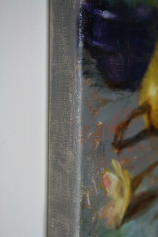 Original art for sale at UGallery.com | Blue Glass Jar by Lisa Nielsen | $600 | oil painting | 11' h x 14' w | photo 2