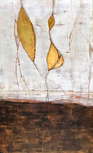 Original art for sale at UGallery.com | Light From Within: Beginnings by Maya Malioutina | $3,500 | mixed media artwork | 48' h x 30' w | photo 1