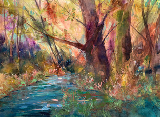 Original art for sale at UGallery.com | Beginnings of Spring by Melissa Gannon | $675 | mixed media artwork | 18' h x 24' w | photo 1