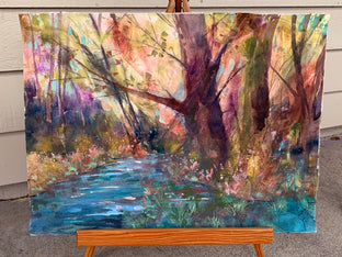 Original art for sale at UGallery.com | Beginnings of Spring by Melissa Gannon | $675 | mixed media artwork | 18' h x 24' w | photo 3