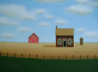 Original art for sale at UGallery.com | Behind the Old Fence Line by Sharon France | $750 | acrylic painting | 12' h x 24' w | photo 2