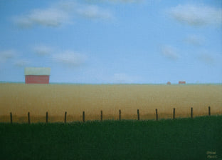 Original art for sale at UGallery.com | Behind the Old Fence Line by Sharon France | $750 | acrylic painting | 12' h x 24' w | photo 4