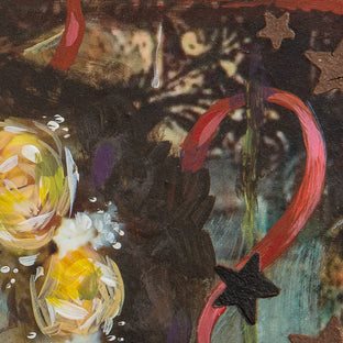 Original art for sale at UGallery.com | Behind the Mask by Darlene McElroy | $350 | mixed media artwork | 8' h x 8' w | photo 4