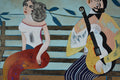 Original art for sale at UGallery.com | Bench Love by Diana Rosa | $1,725 | acrylic painting | 22' h x 30' w | thumbnail 4