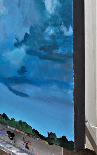 Purple Grey by Benjamin Thomas |  Side View of Artwork 