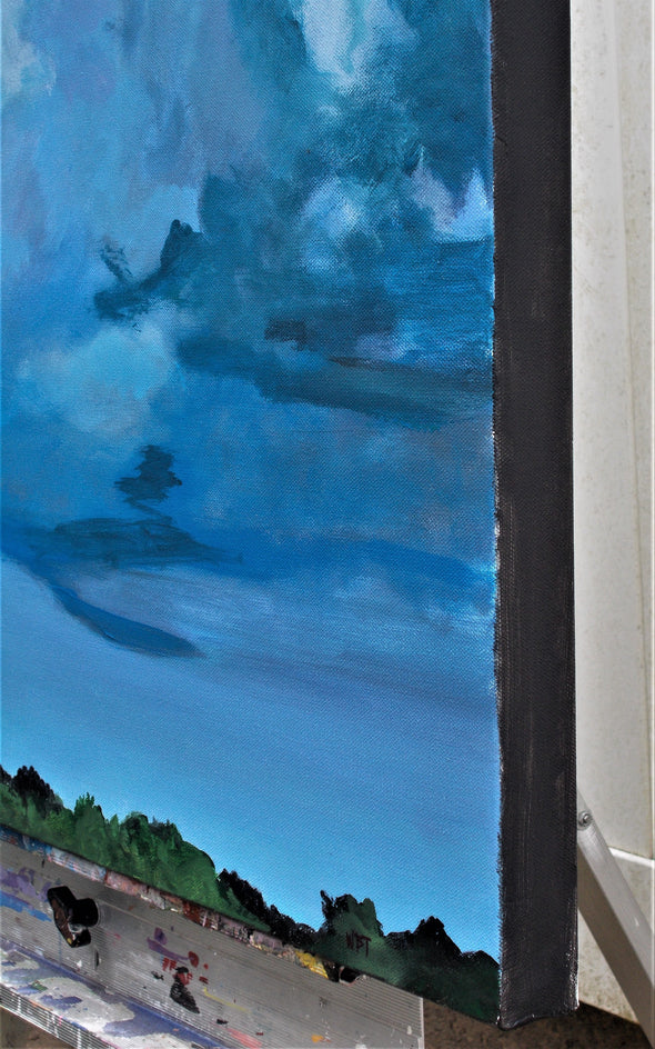 Purple Grey by Benjamin Thomas |  Side View of Artwork 