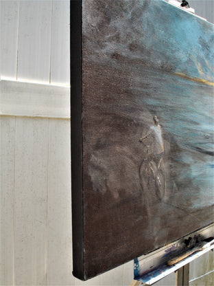 Original art for sale at UGallery.com | Racing the Dark by Benjamin Thomas | $2,075 | acrylic painting | 26' h x 42' w | photo 2