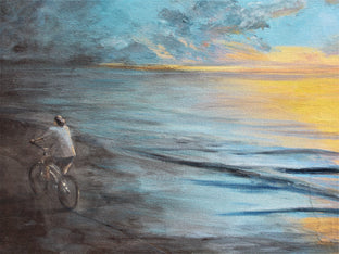 Original art for sale at UGallery.com | Racing the Dark by Benjamin Thomas | $2,075 | acrylic painting | 26' h x 42' w | photo 4
