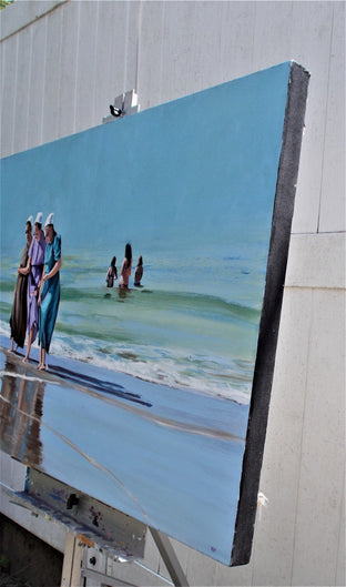Original art for sale at UGallery.com | Sea Sisters by Benjamin Thomas | $2,100 | acrylic painting | 28' h x 45' w | photo 2