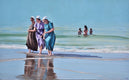 Original art for sale at UGallery.com | Sea Sisters by Benjamin Thomas | $2,100 | acrylic painting | 28' h x 45' w | thumbnail 1