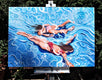 Original art for sale at UGallery.com | Water Romp by Benjamin Thomas | $3,000 | acrylic painting | 35' h x 51' w | thumbnail 3