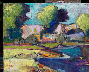 Original art for sale at UGallery.com | Berkeley Marina Boathouse by James Hartman | $920 | oil painting | 30' h x 30' w | photo 2