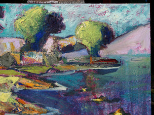 Original art for sale at UGallery.com | Berkeley Marina Boathouse by James Hartman | $920 | oil painting | 30' h x 30' w | photo 3