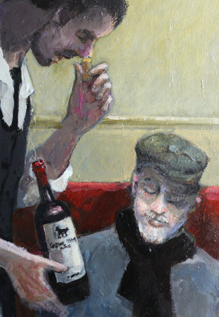 Original art for sale at UGallery.com | Le Sommelier by Bertrand Girard | $2,050 | acrylic painting | 30' h x 24' w | photo 4