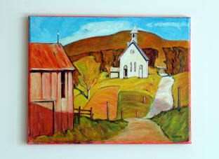 Original art for sale at UGallery.com | Adirondack Church by Doug Cosbie | $375 | oil painting | 11' h x 14' w | photo 3